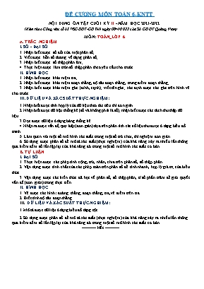 Đề cương ôn tập cuối kì II môn Toán Lớp 6 Sách Kết nối tri thức - Năm học 2021-2022 - Sở GDĐT Quảng Nam